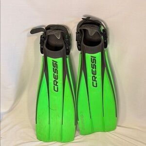 Cressi Frog Green Diving Snorkel Fins Adult Men Women Medium large